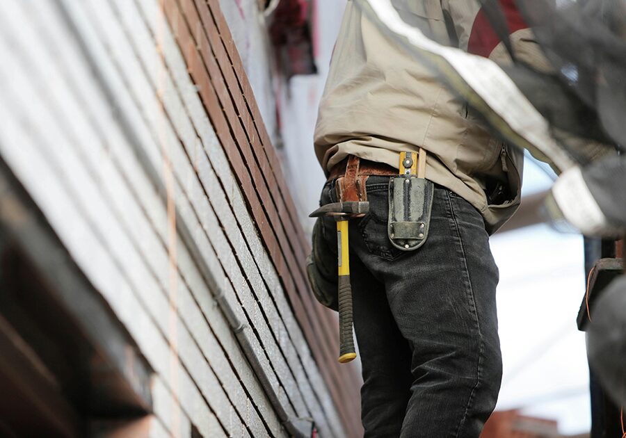 worker on ladder